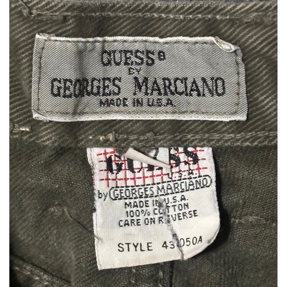 Guess Womens 27 Jeans Olive Green Vintage 90s Georges Marciano High Rise Tapered - Picture 4 of 7